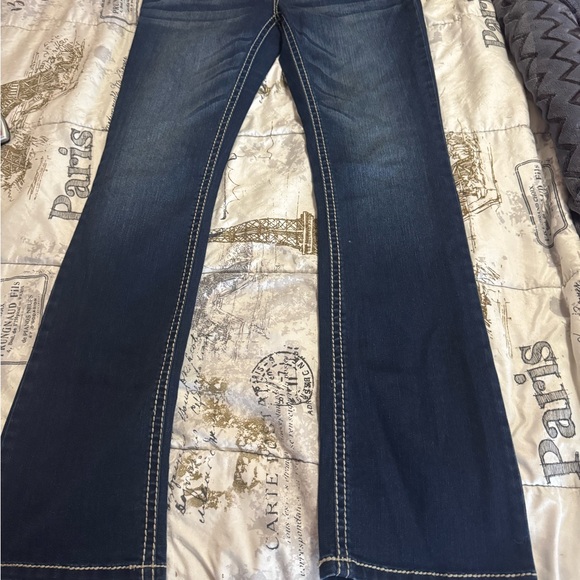 Maurices Dark Blue Flare Jeans - Picture 1 of 4